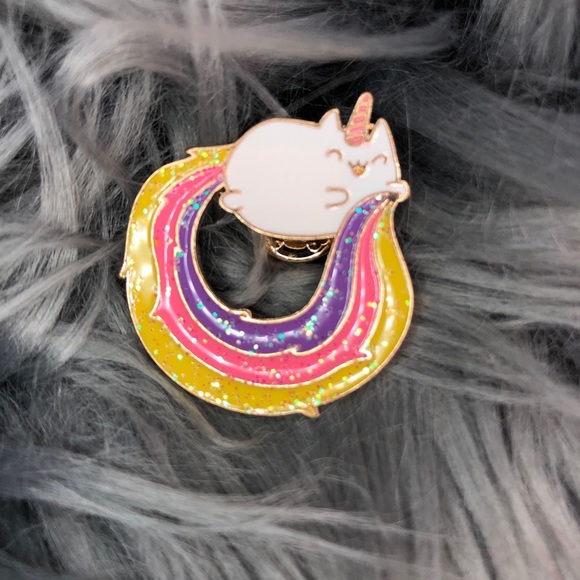 New! Unicorn PUSHEEN Enamel Pin - Picture 5 of 5